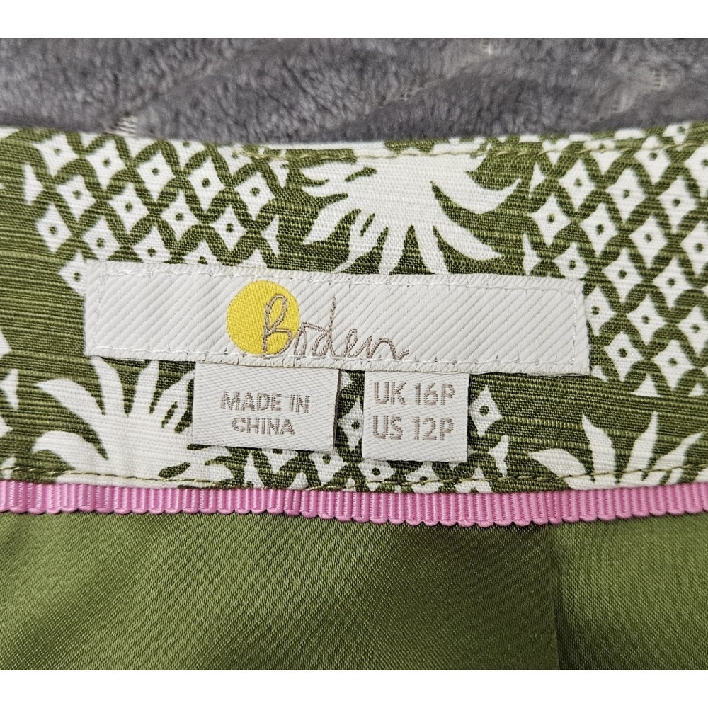 Boden Women's Size 12P Gabriella Pencil Skirt  Pineapple Green‎ Geometric - Picture 5 of 6